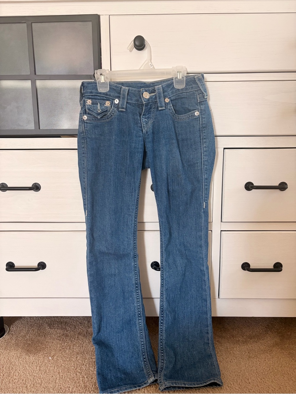 True Religion Women's Blue Denim Bootcut Jeans